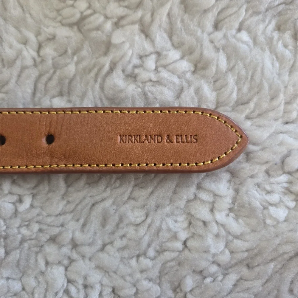 Brewster Belt Co. Belt Texas Custom Needlepoint Leather Men's 46